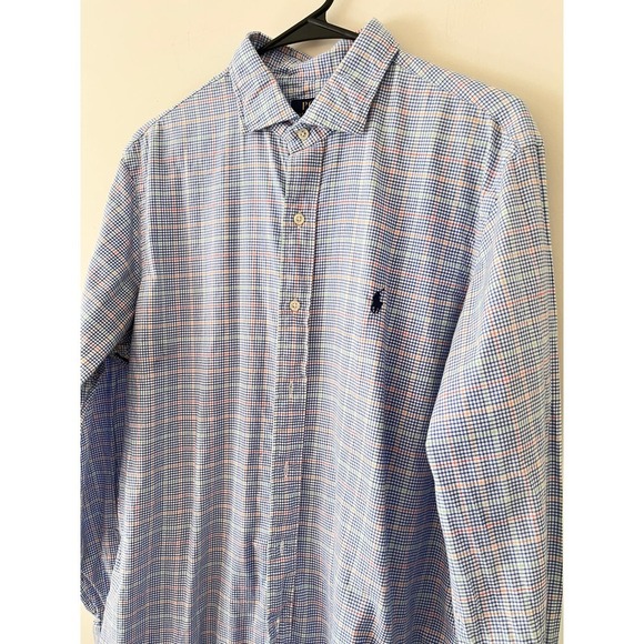 Polo Ralph Lauren Other - Polo Ralph Lauren micro plaid extra soft cotton button down sz L